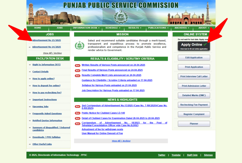 Latest Punjab Public Service Commission Jobs 2025