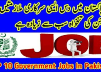 Top 10 Government Department Jobs In Pakistan