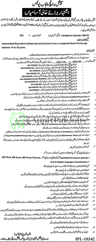 Latest Punjab Police Jobs 2023 | Intelligence Operators