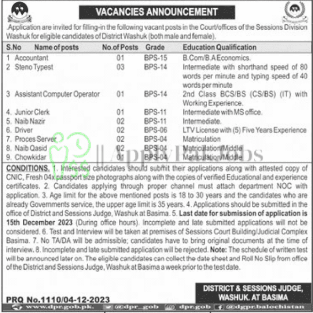 Latest District &Amp; Session Judge Management Jobs 2023