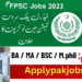 Latest Fpsc Jobs Advertisement No. 142023 Online Apply