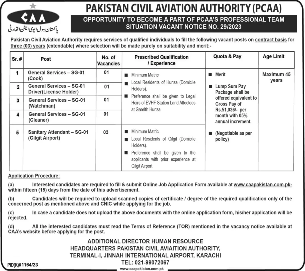 Civil-Aviation-Authority-Jobs-2023 Advertisement