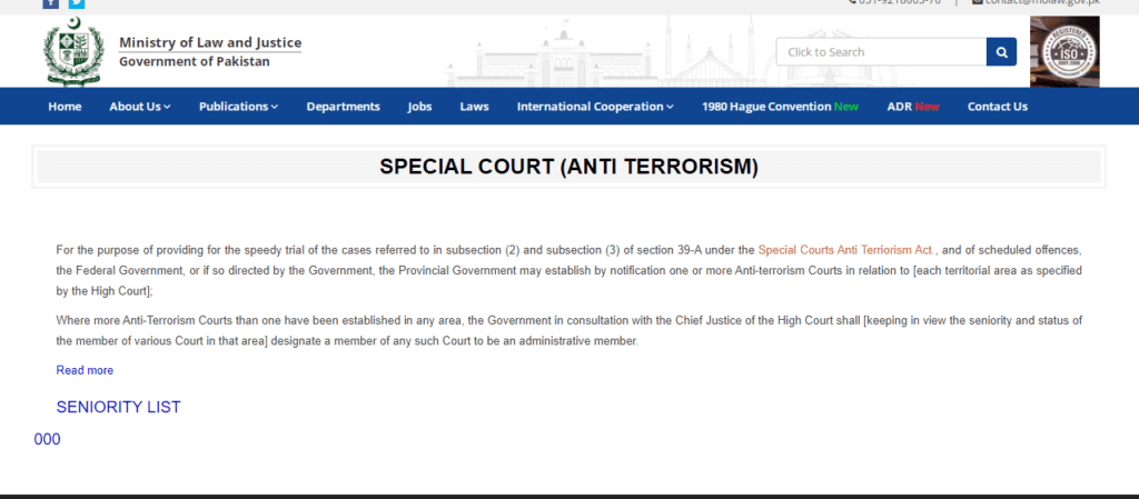 Anti-Terrorism Court Jobs No. 3, Lahore | Online Apply