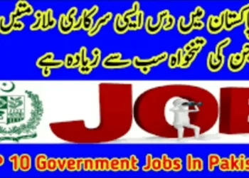 Top 10 Government Department Jobs In Pakistan