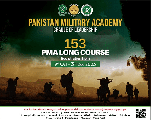 Latest Pak Army Jobs  153 Pma Long Course  Online Apply