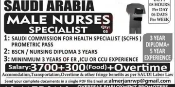 Male Nurses Saudi Arabia Jobs 2023 Online Apply