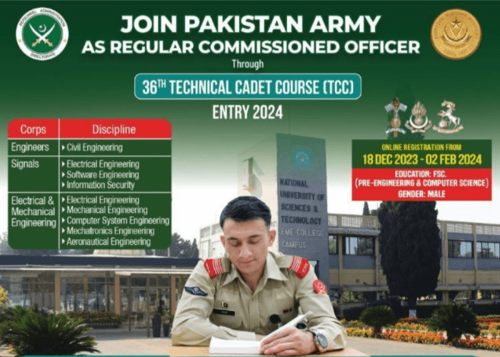 Join Pakistan Army 36Th Technical Cadet Course Latest 2023