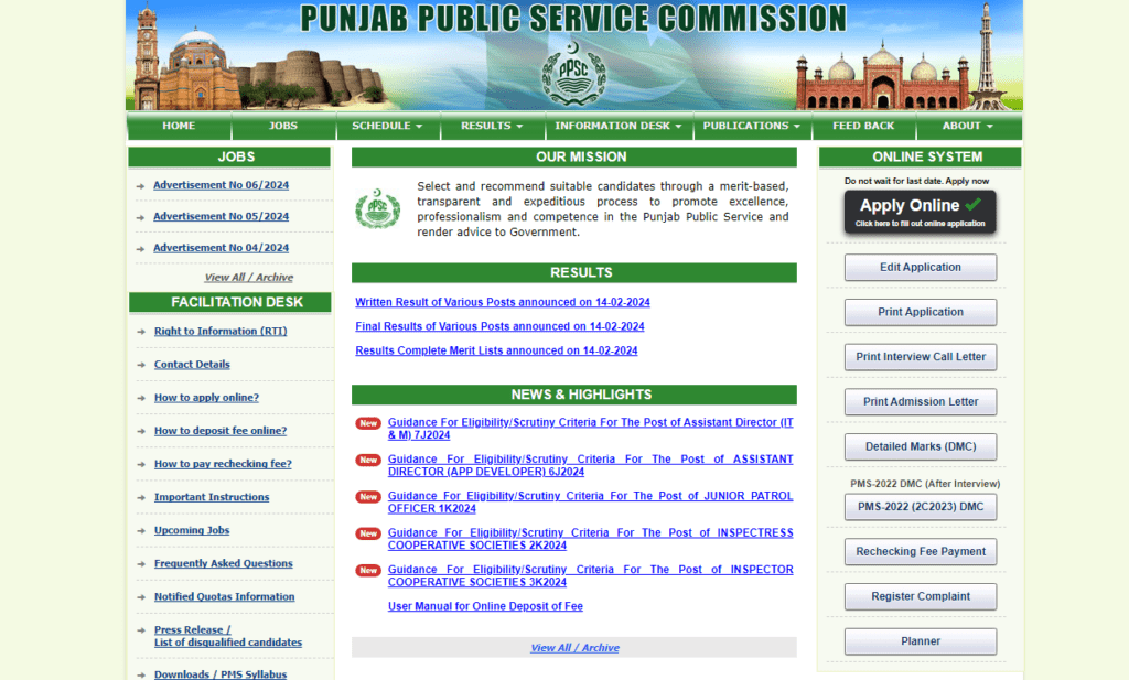 Latest Punjab Public Service Commission Medical Jobs 2024