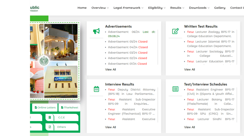 Latest Sindh Public Service Commission Jobs 2024